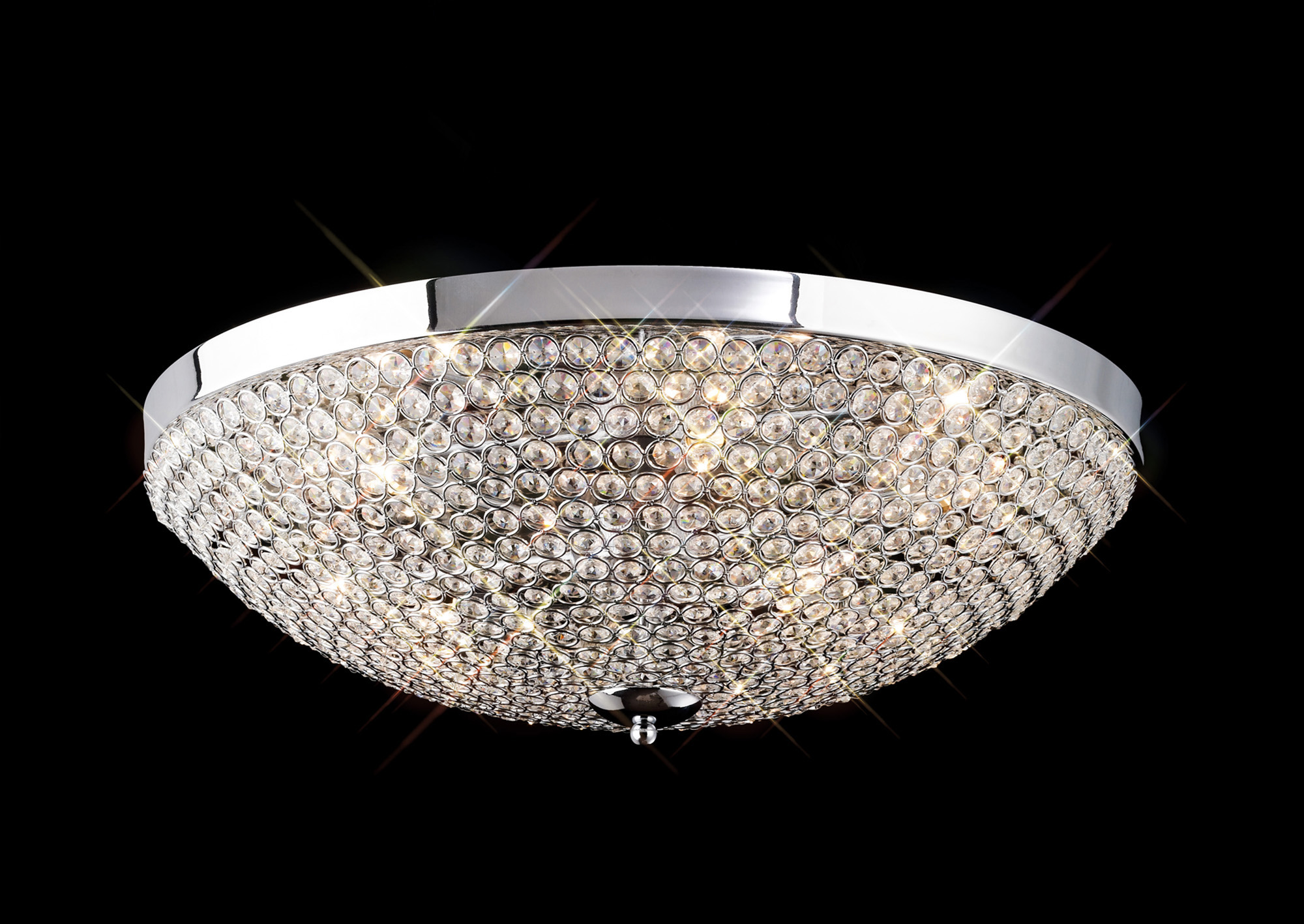 IL30188  Ava Crystal  Flush Ceiling 6 Light Polished Chrome